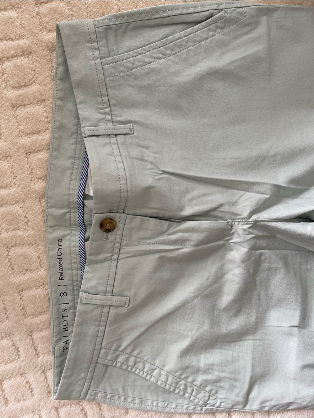 Talbots Relaxed Chino pants in Pale Sage/Celery Green